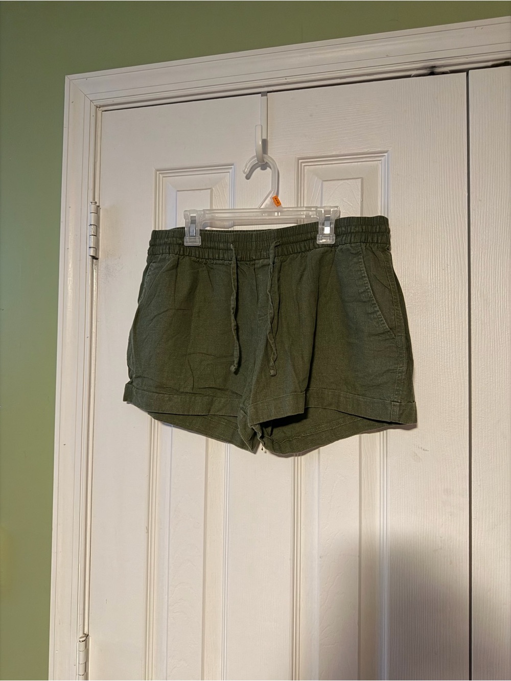 Old Navy Olive Drawstring Cotton-Blend Athletic Shorts